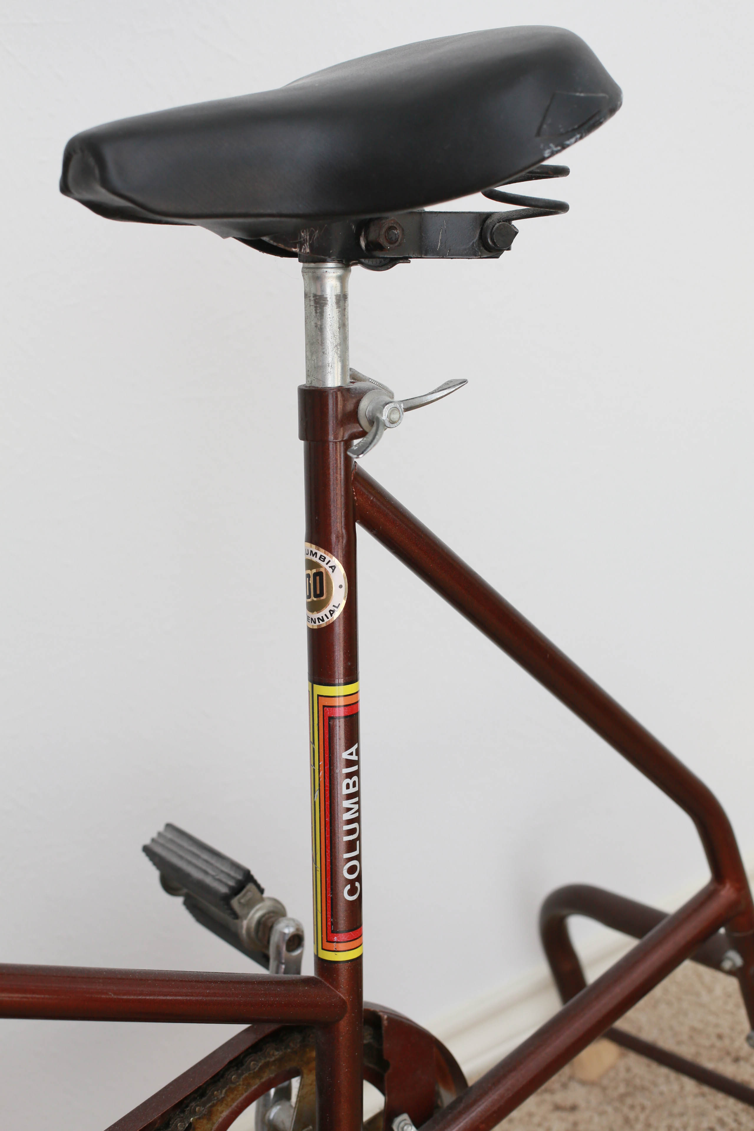 Vintage Columbia 100 Exercise Bike and Workout Accessories