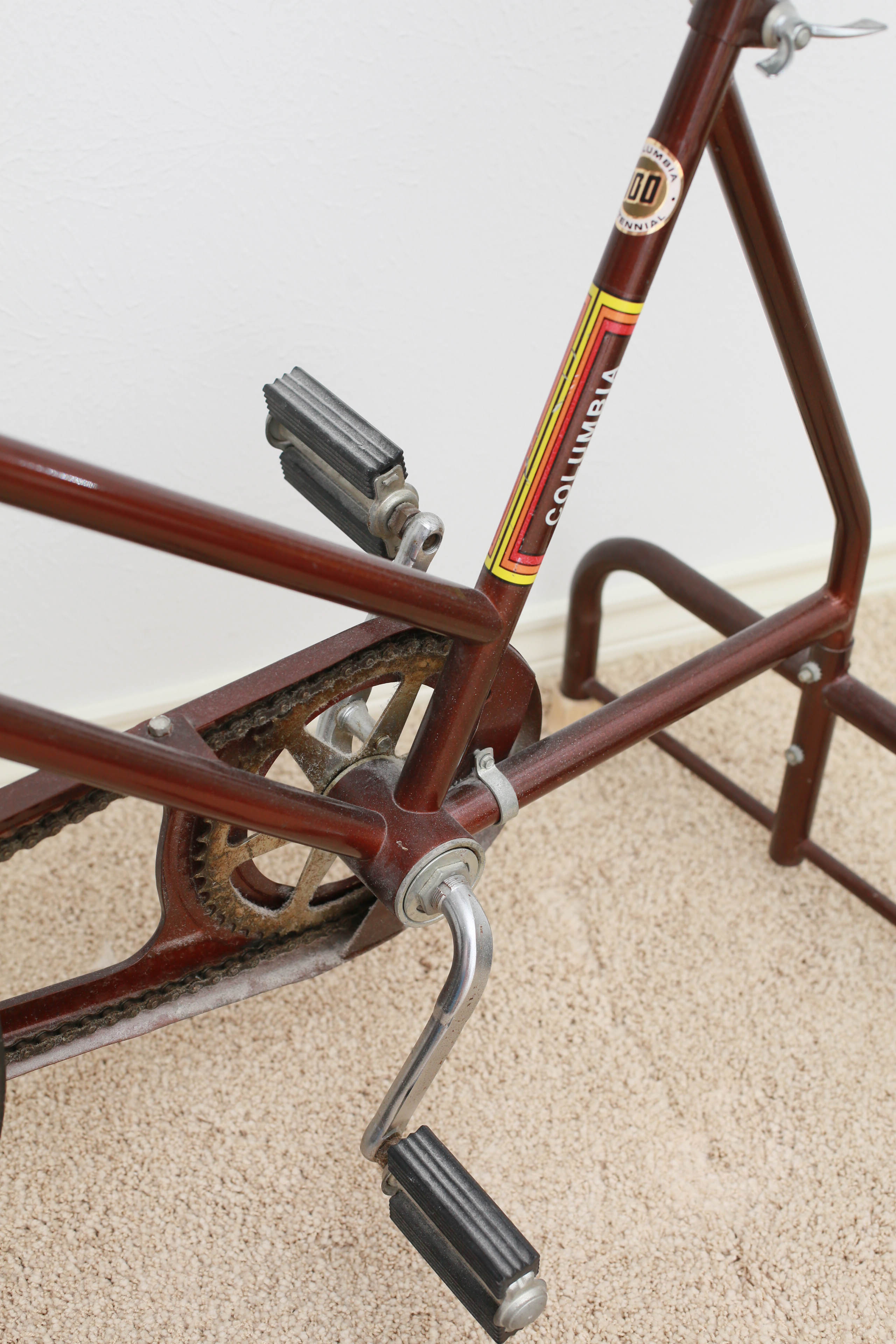 Vintage Columbia 100 Exercise Bike and Workout Accessories
