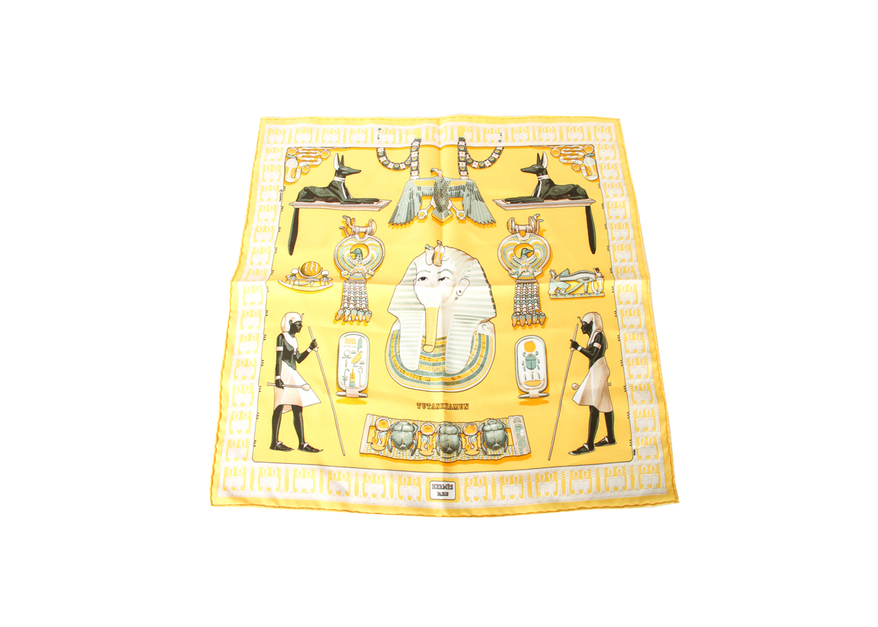 Hermes "Turankhamun" 100% Silk scarf designed by Vladimir Rybaltchenko