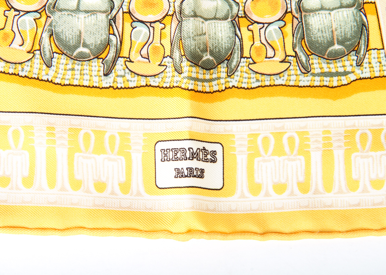Hermes "Turankhamun" 100% Silk scarf designed by Vladimir Rybaltchenko