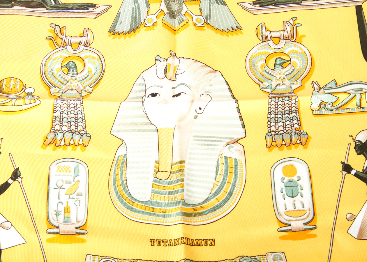 Hermes "Turankhamun" 100% Silk scarf designed by Vladimir Rybaltchenko