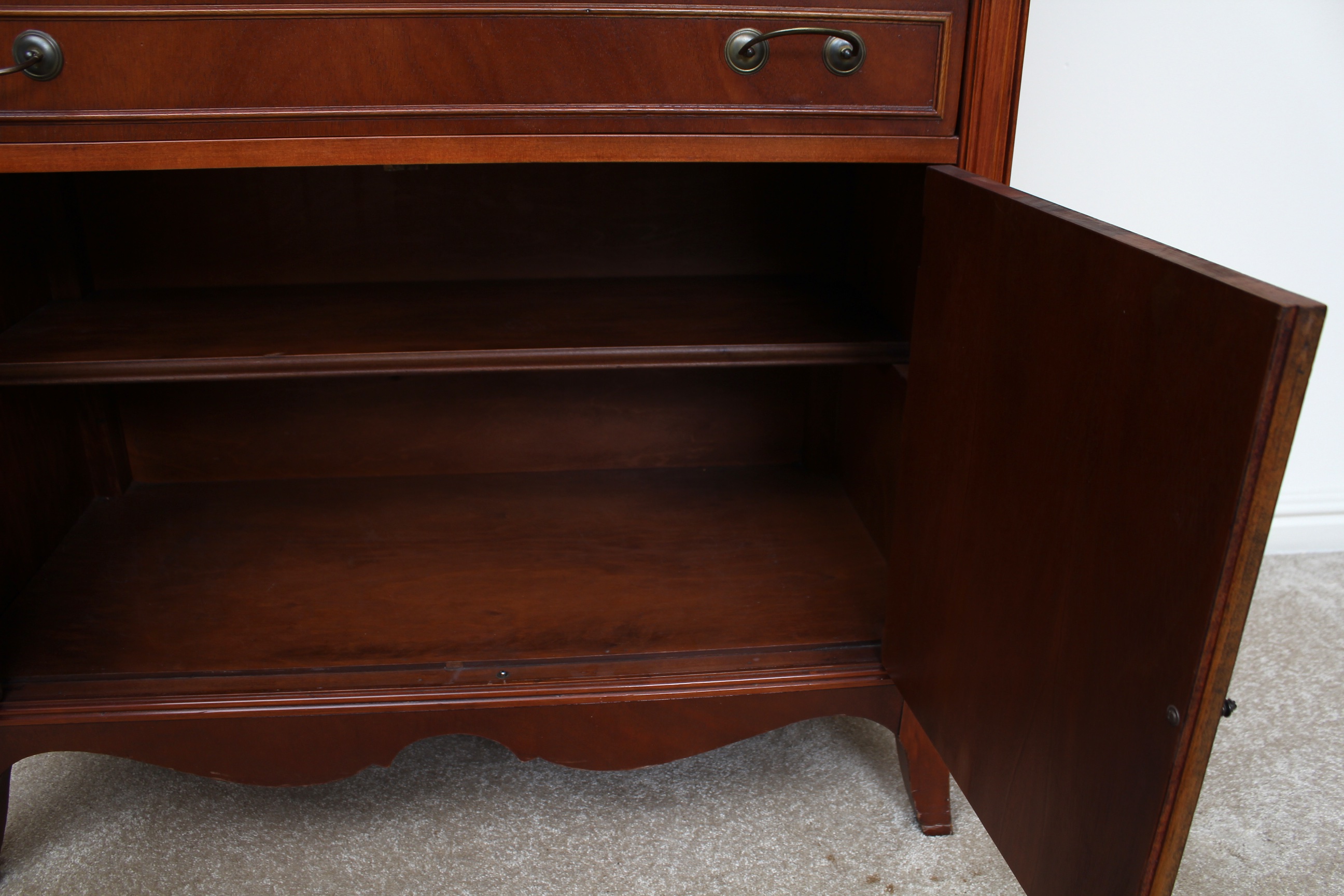 Hepplewhite Style Mahogany China Cabinet