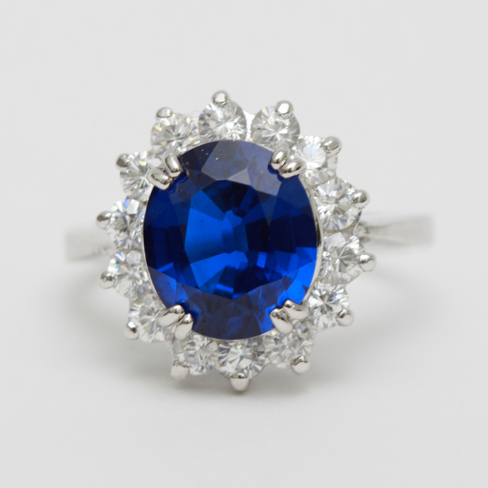 Sterling Silver Danbury Mint Princess Diana Ring