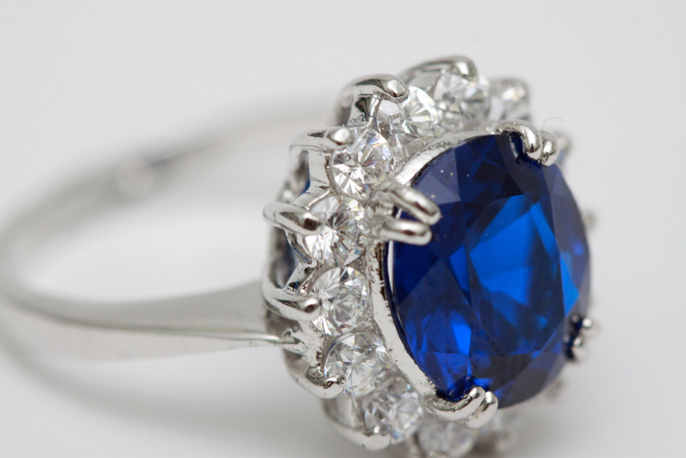 Sterling Silver Danbury Mint Princess Diana Ring