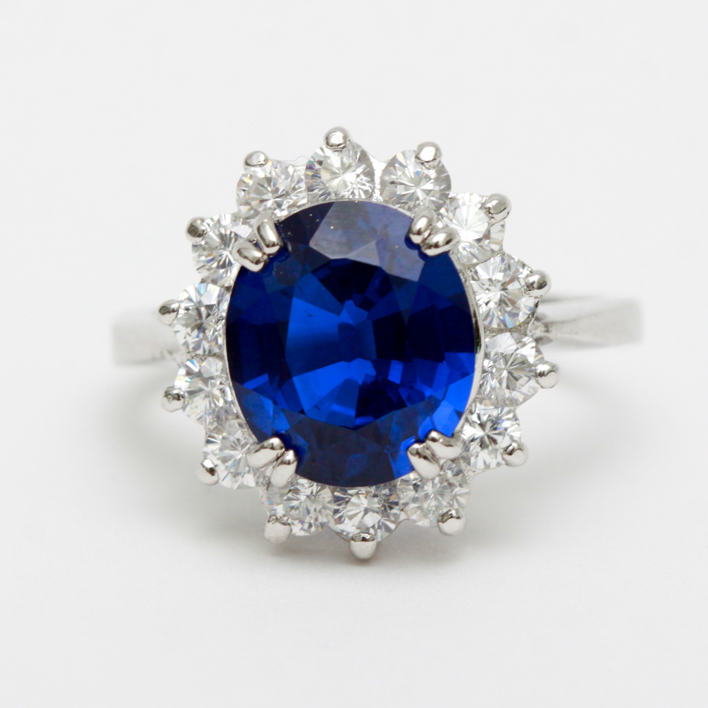 Sterling Silver Danbury Mint Princess Diana Ring