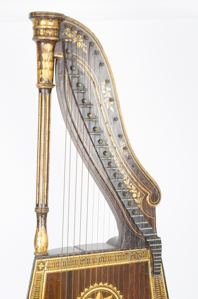 Antique Dital Harp and Case