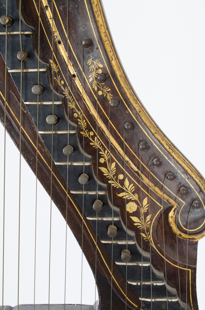 Antique Dital Harp and Case