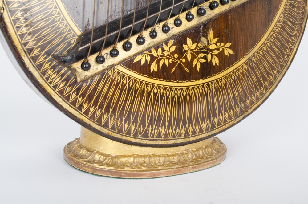 Antique Dital Harp and Case