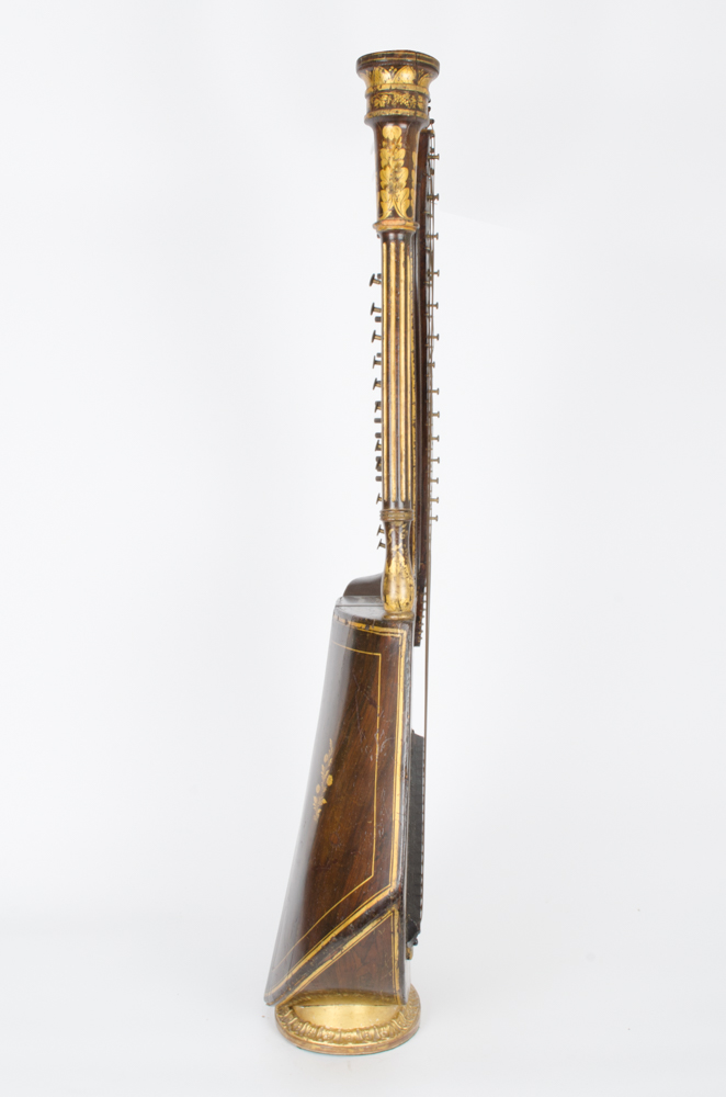 Antique Dital Harp and Case