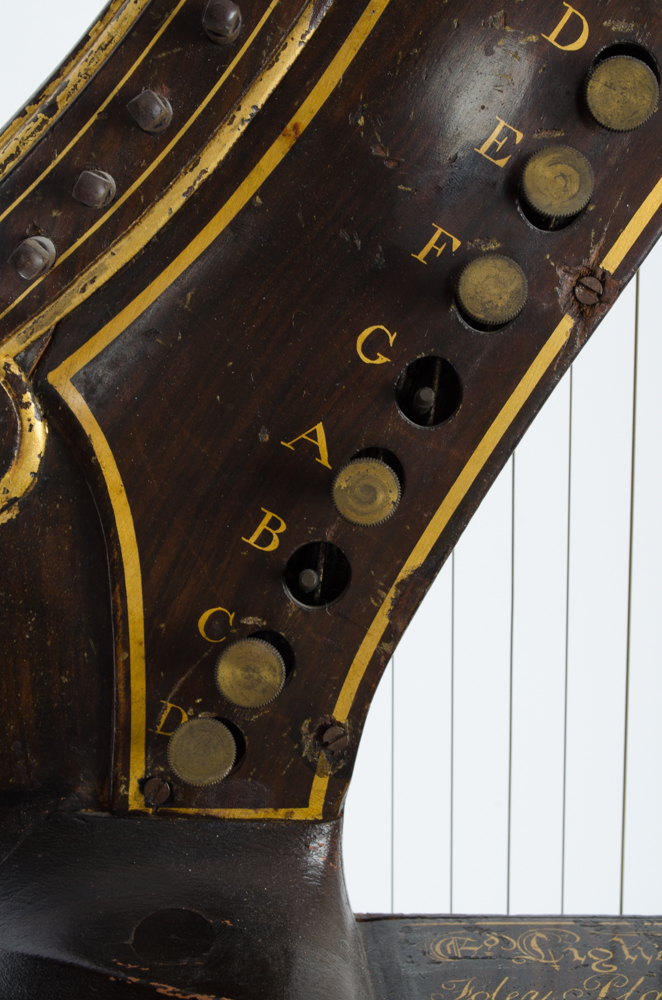 Antique Dital Harp and Case