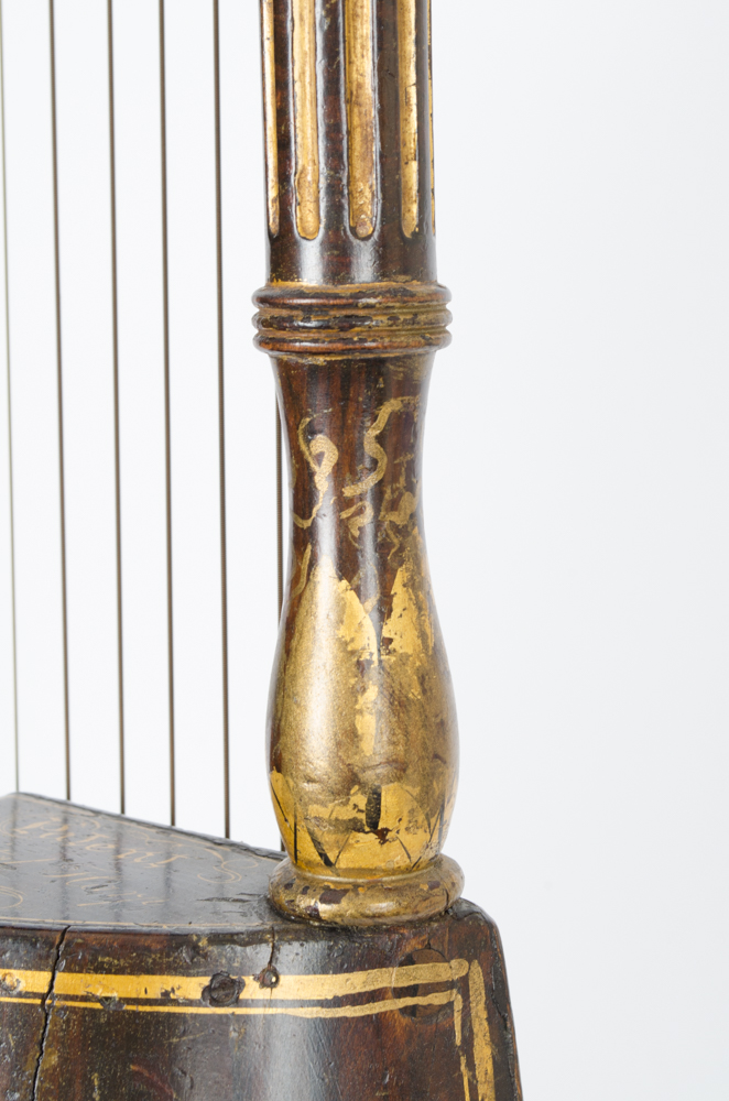 Antique Dital Harp and Case