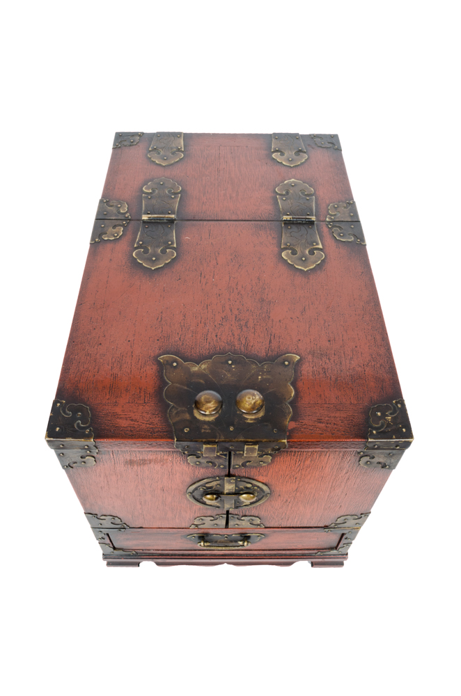 Vintage Wooden Jewelry Chest