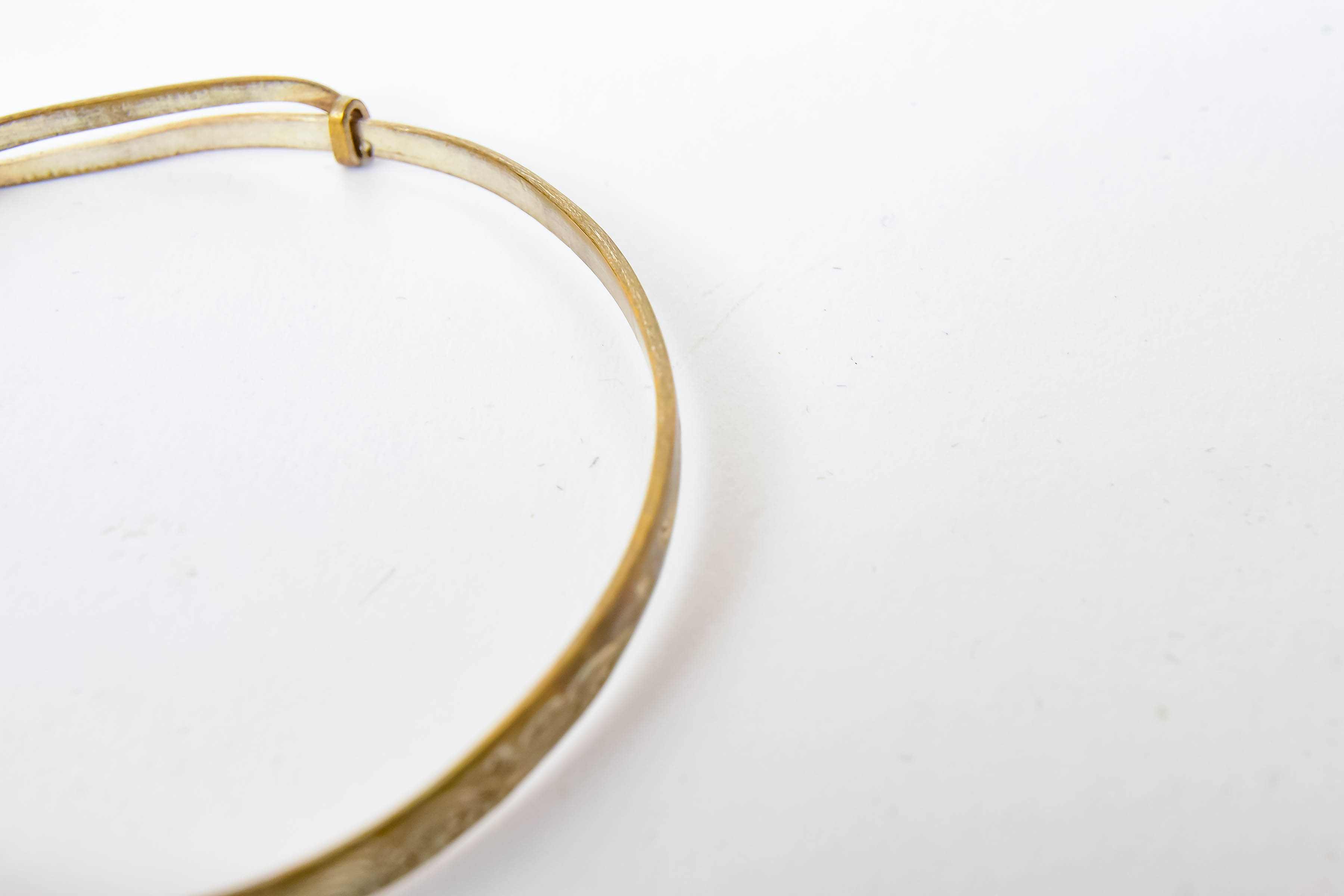 Adjustable Sterling Bangle with Golden Finish