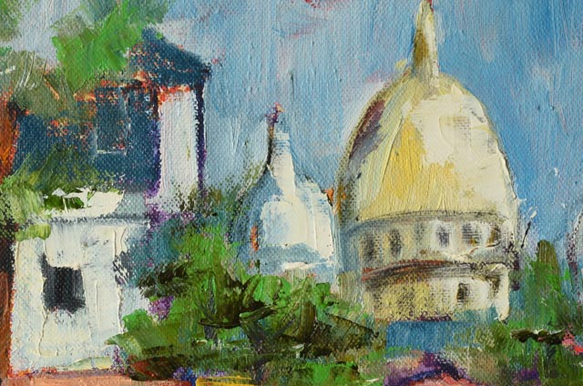 Nicole Sébille Oil on Canvas Painting "Montmatre"