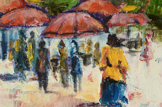 Nicole Sébille Oil on Canvas Painting "Montmatre"