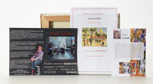 Nicole Sébille Oil on Canvas Painting "Montmatre"