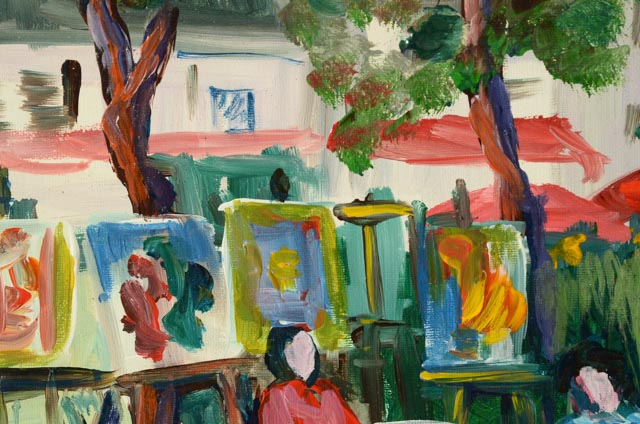 Nicole Sébille Oil on Canvas Painting "Le Peintre"