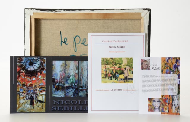 Nicole Sébille Oil on Canvas Painting "Le Peintre"