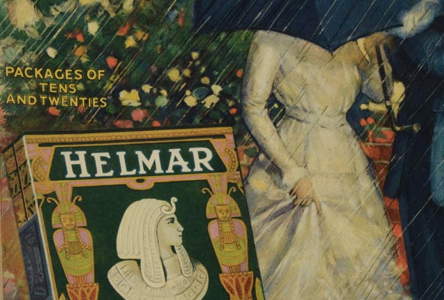 Pair of Framed Vintage Helmar Turkish Cigarette Ads