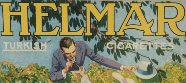 Pair of Framed Vintage Helmar Turkish Cigarette Ads