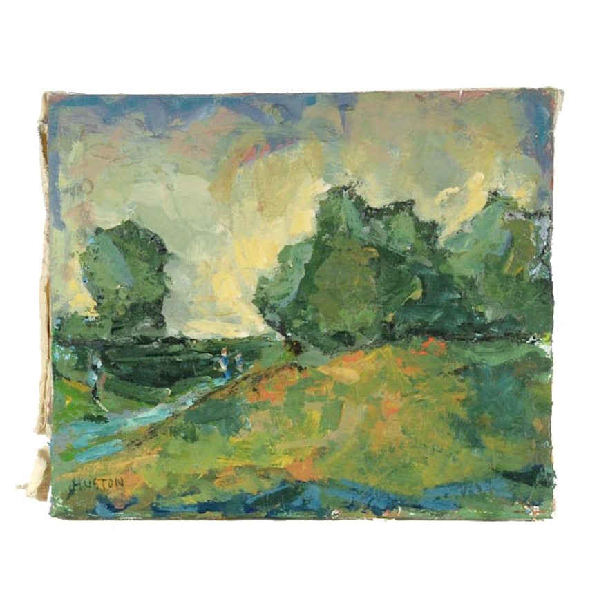 Roland Huston Oil on Canvas Landscape