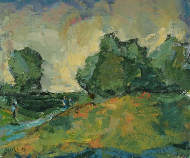Roland Huston Oil on Canvas Landscape