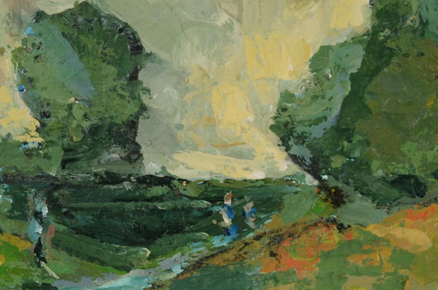 Roland Huston Oil on Canvas Landscape