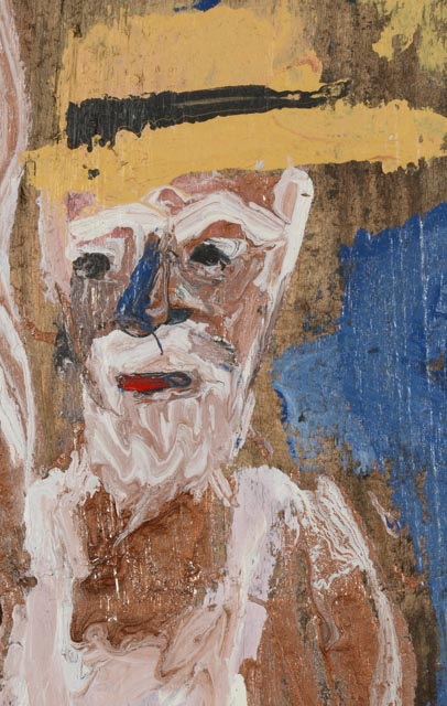 Mike Heavy Hefner Folk Painting on Wood