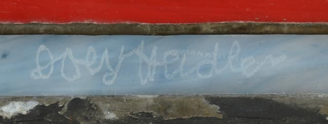 Signed Handmade Stained Glass Lightbox "Self Portrait"