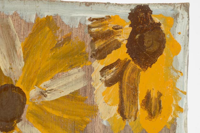 Mike Heavy Hefner Floral Folk Painting on Wood