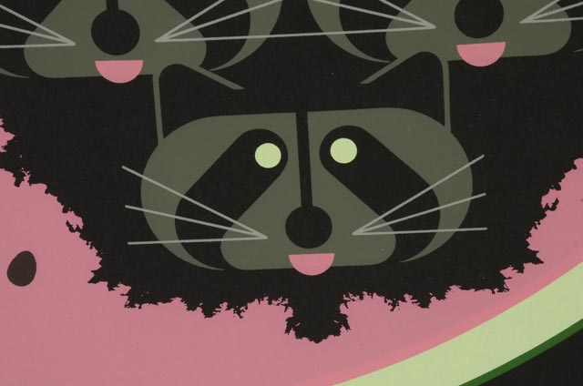 Charley Harper Signed Limited Edition Serigraph "Watermelon Moon"