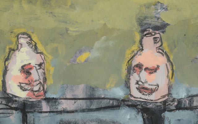 "Chicken George" Zupp Oil on Bristol Board Outsider Art