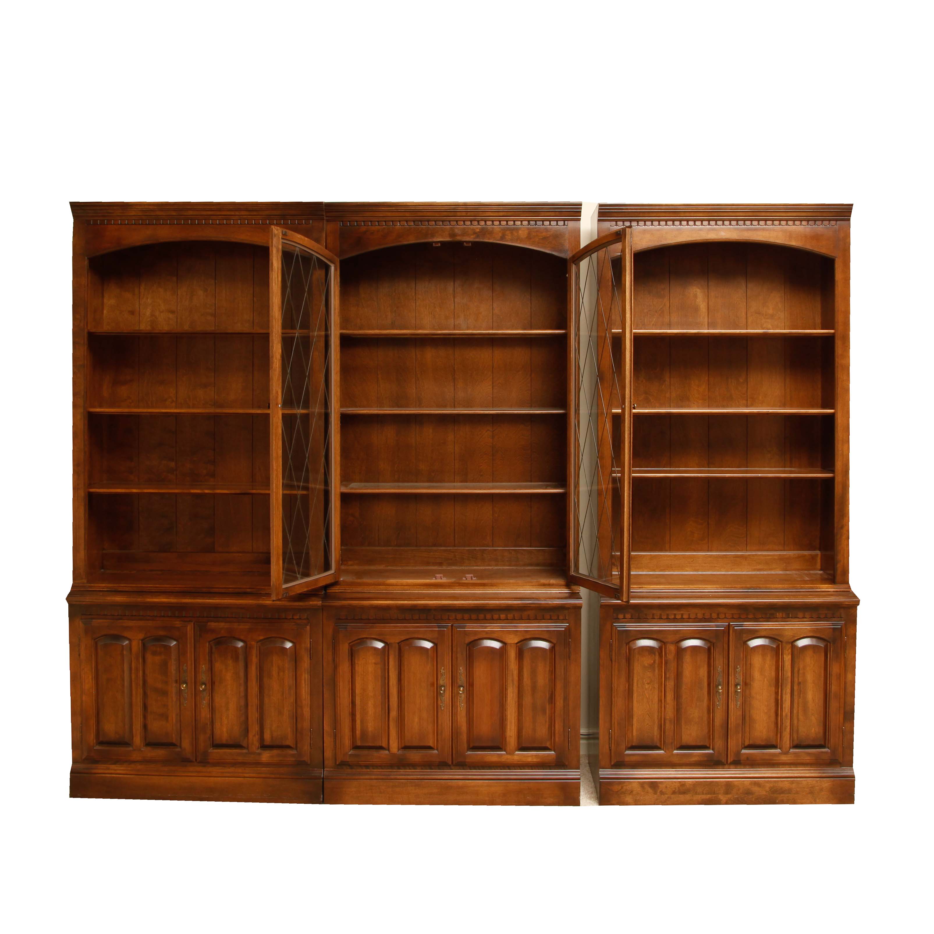Mahogany Hue Display Cabinets by Ethan Allen