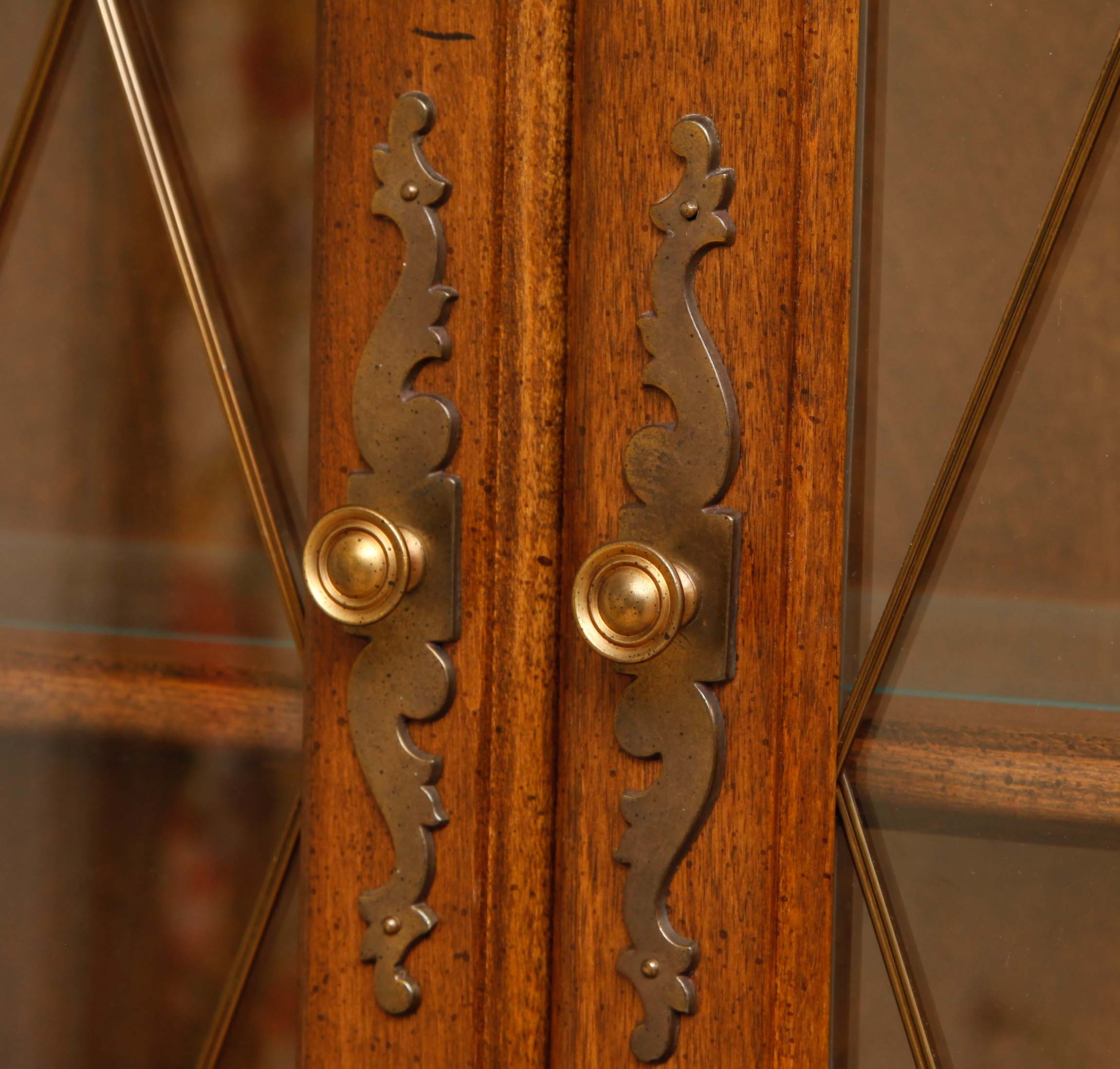 Mahogany Hue Display Cabinets by Ethan Allen