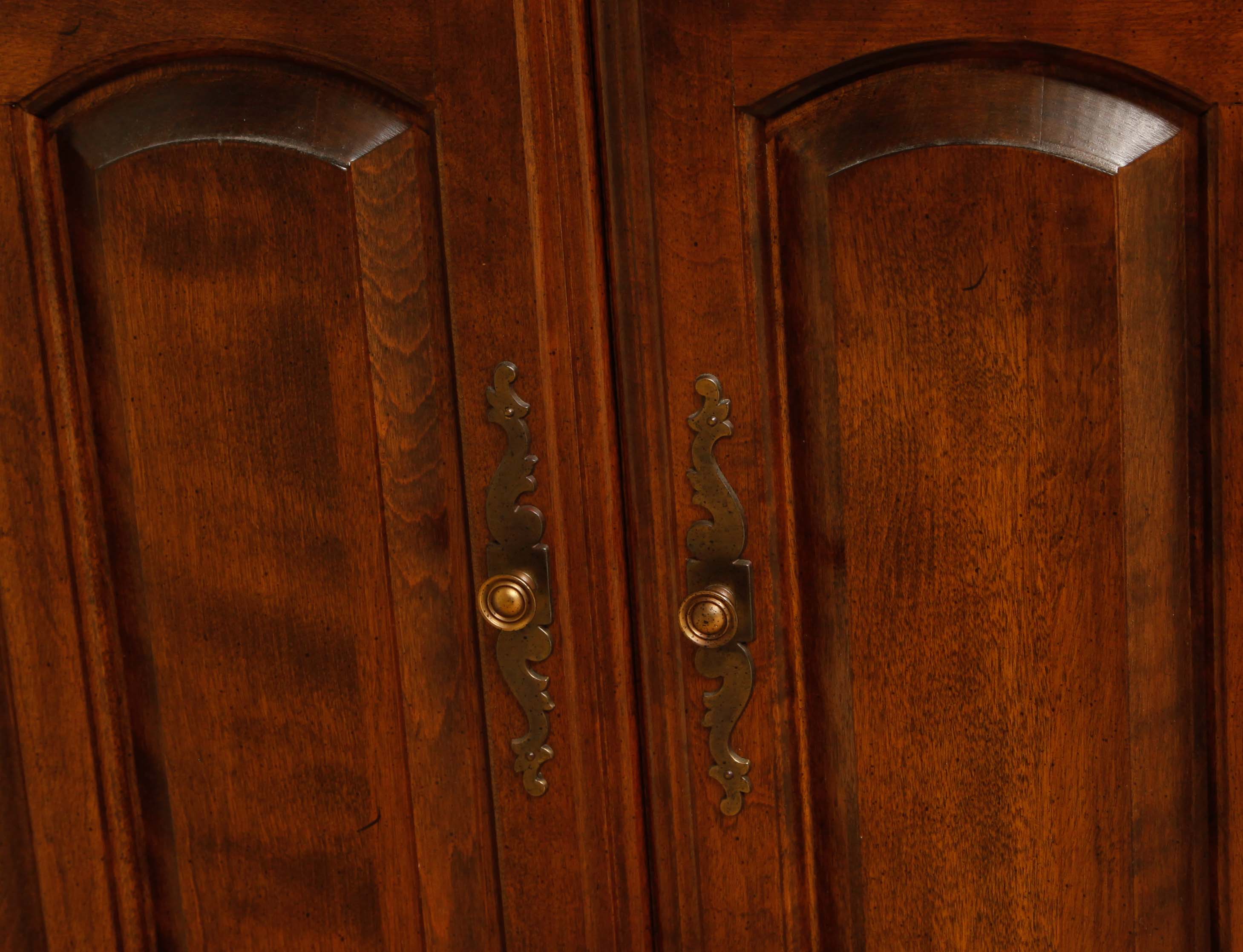 Mahogany Hue Display Cabinets by Ethan Allen