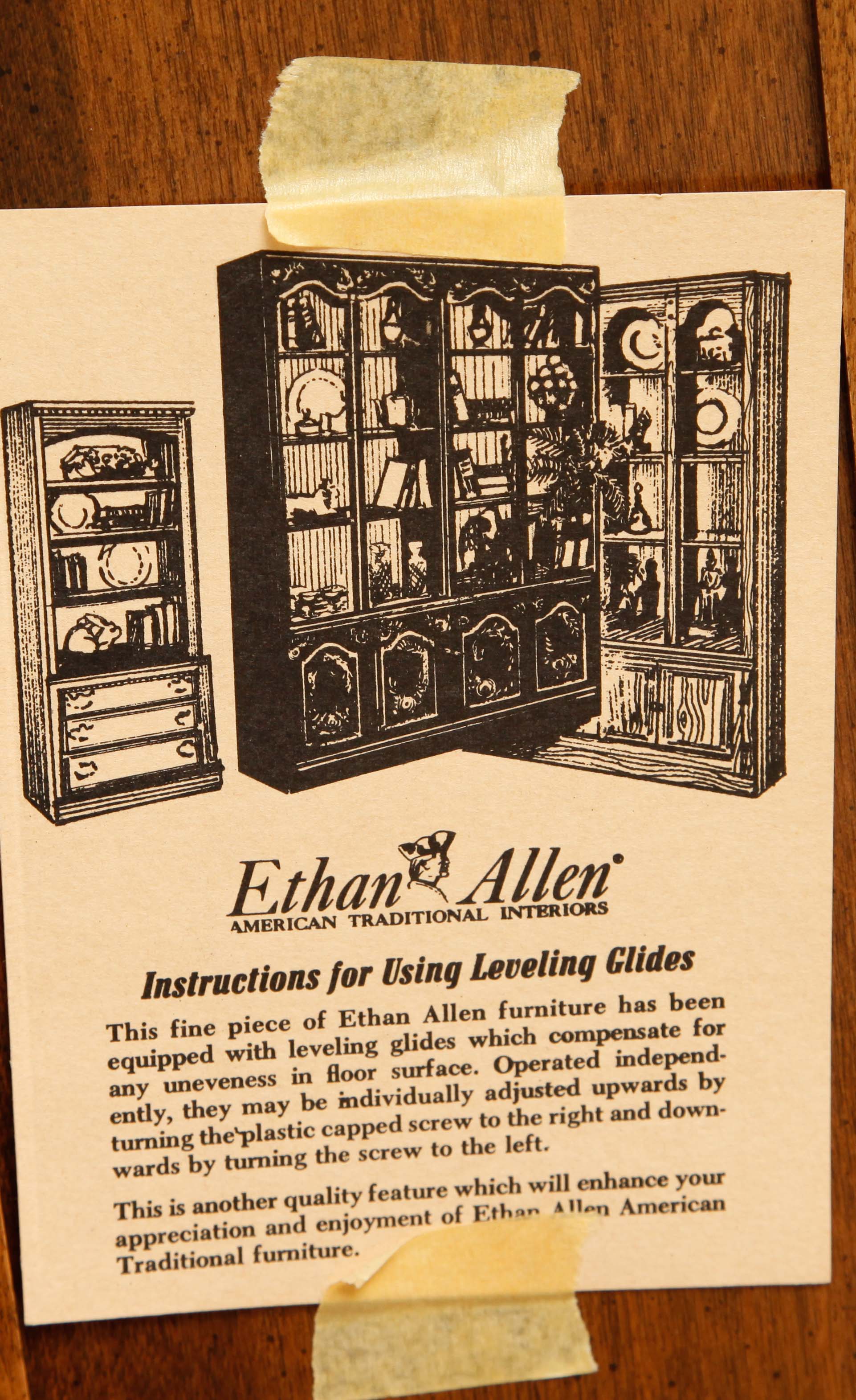 Mahogany Hue Display Cabinets by Ethan Allen