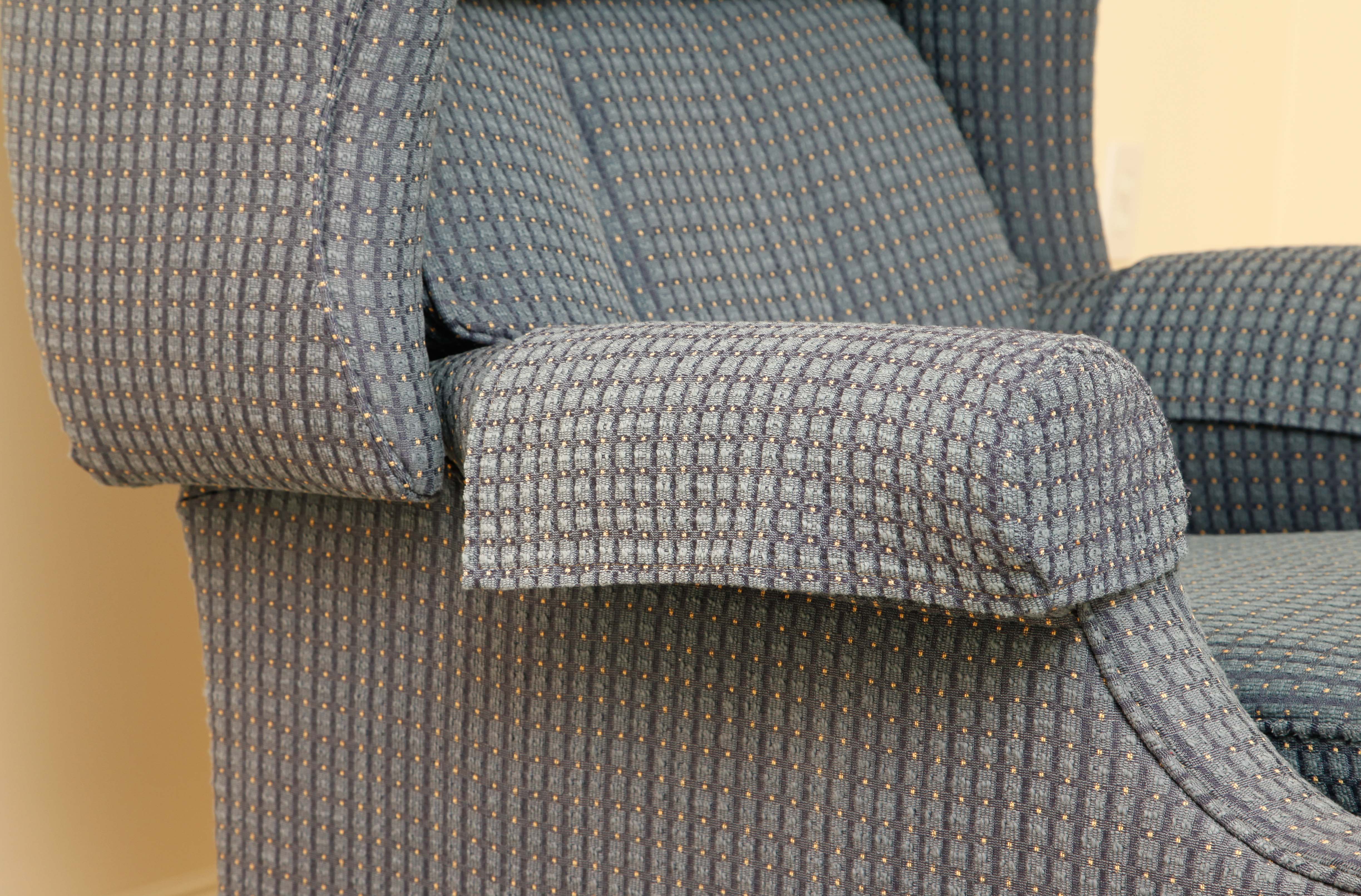 Blue Upholstered Ethan Allen Recliner