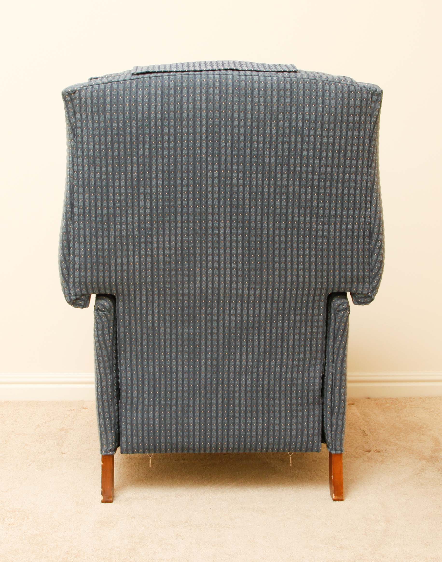 Blue Upholstered Ethan Allen Recliner