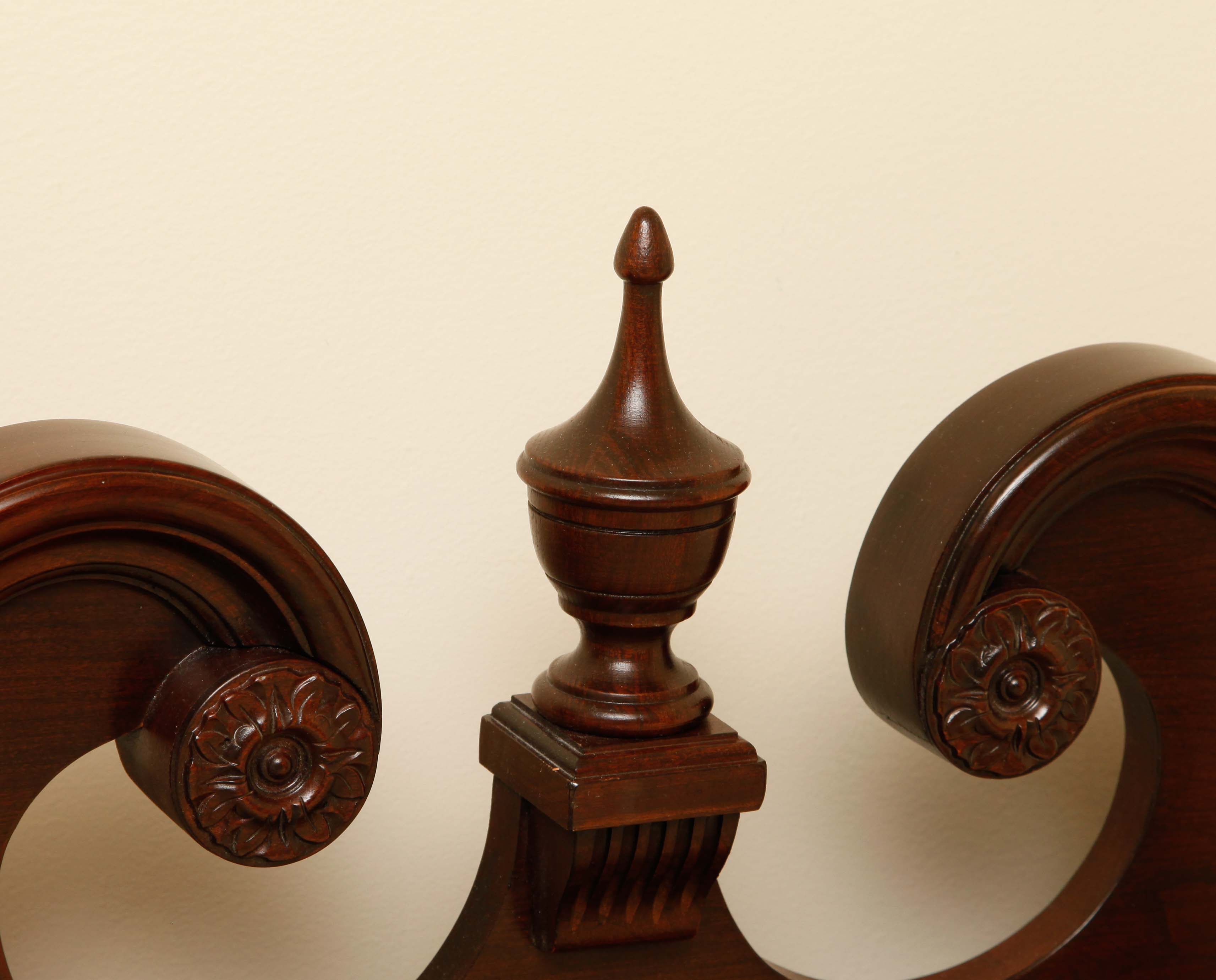 Twin Mahogany Headboard and Metal Frame