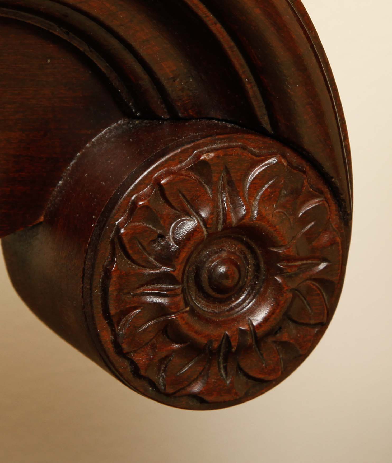 Twin Mahogany Headboard and Metal Frame