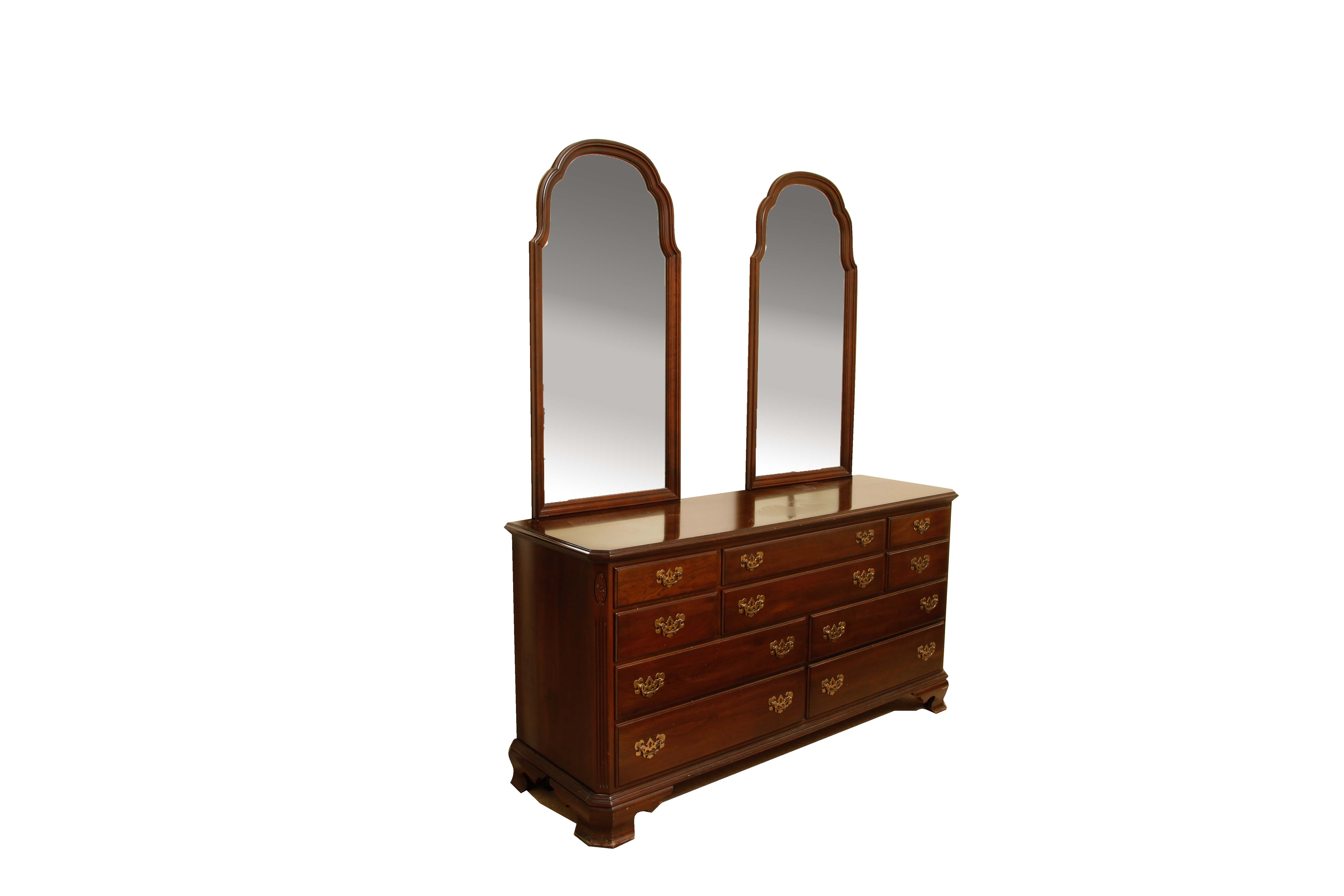 Ethan Allen Dark Wood Horizontal Dresser