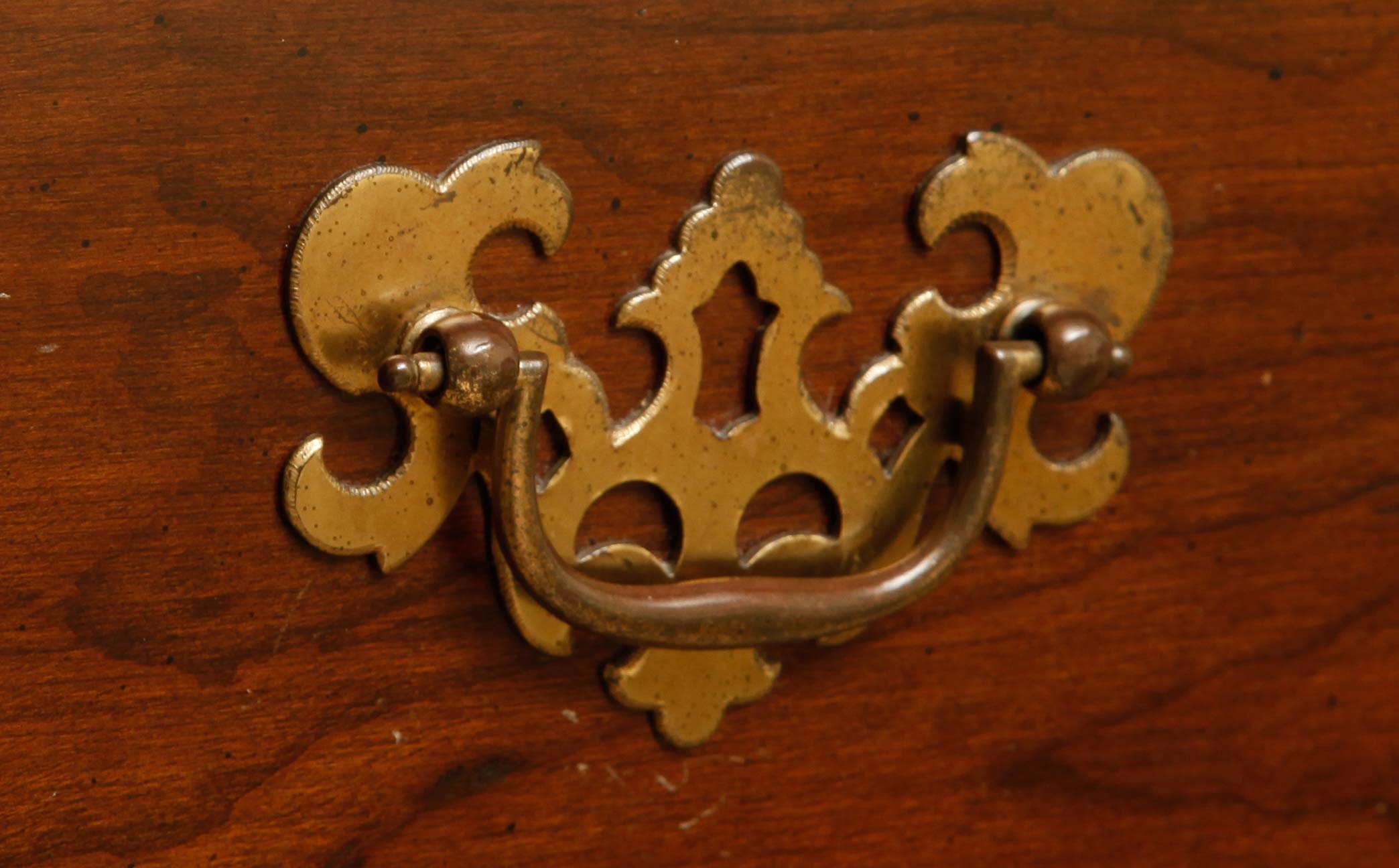 Ethan Allen Dark Wood Horizontal Dresser