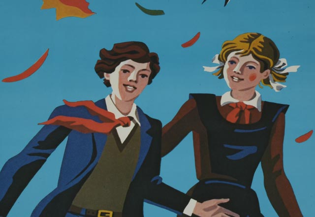 Three Offset Lithograph Russian Back to School Posters