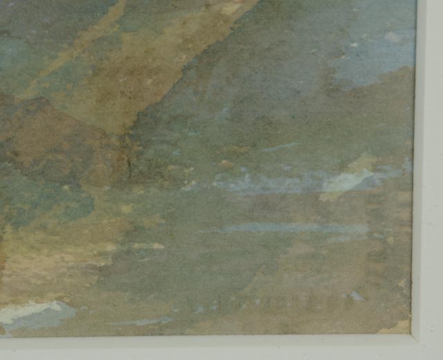 Original Watercolor "Palms" Attributed to Virginia Revell