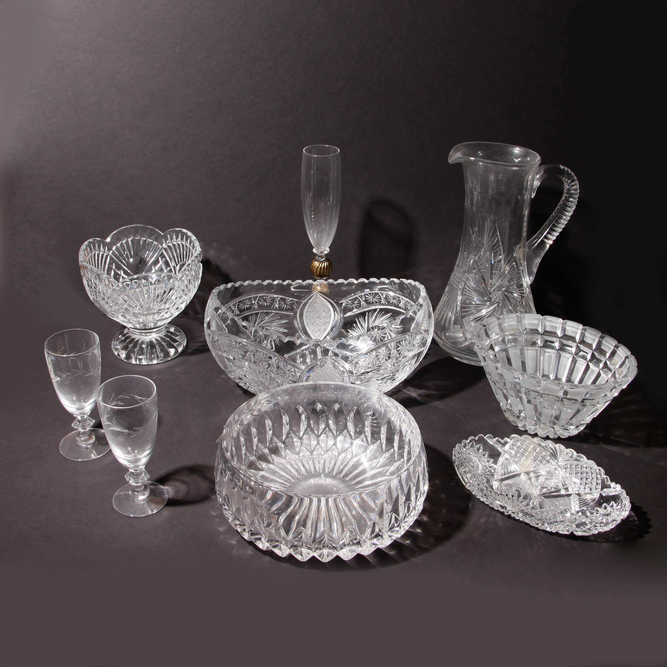 Collection of Crystal and Glassware