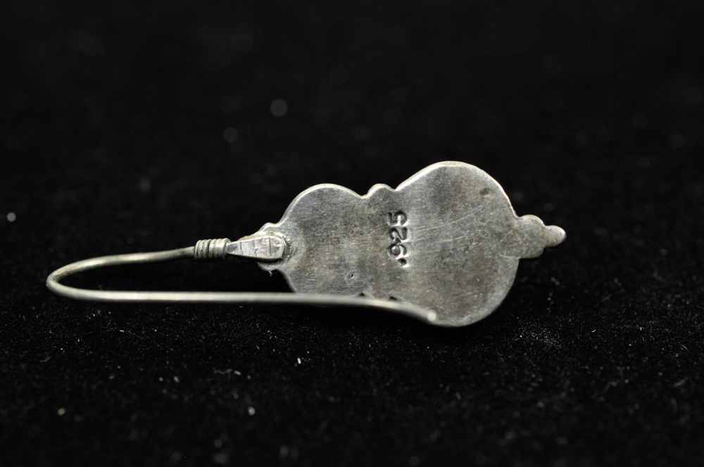 Sterling Turquoise and Amethyst Earrings