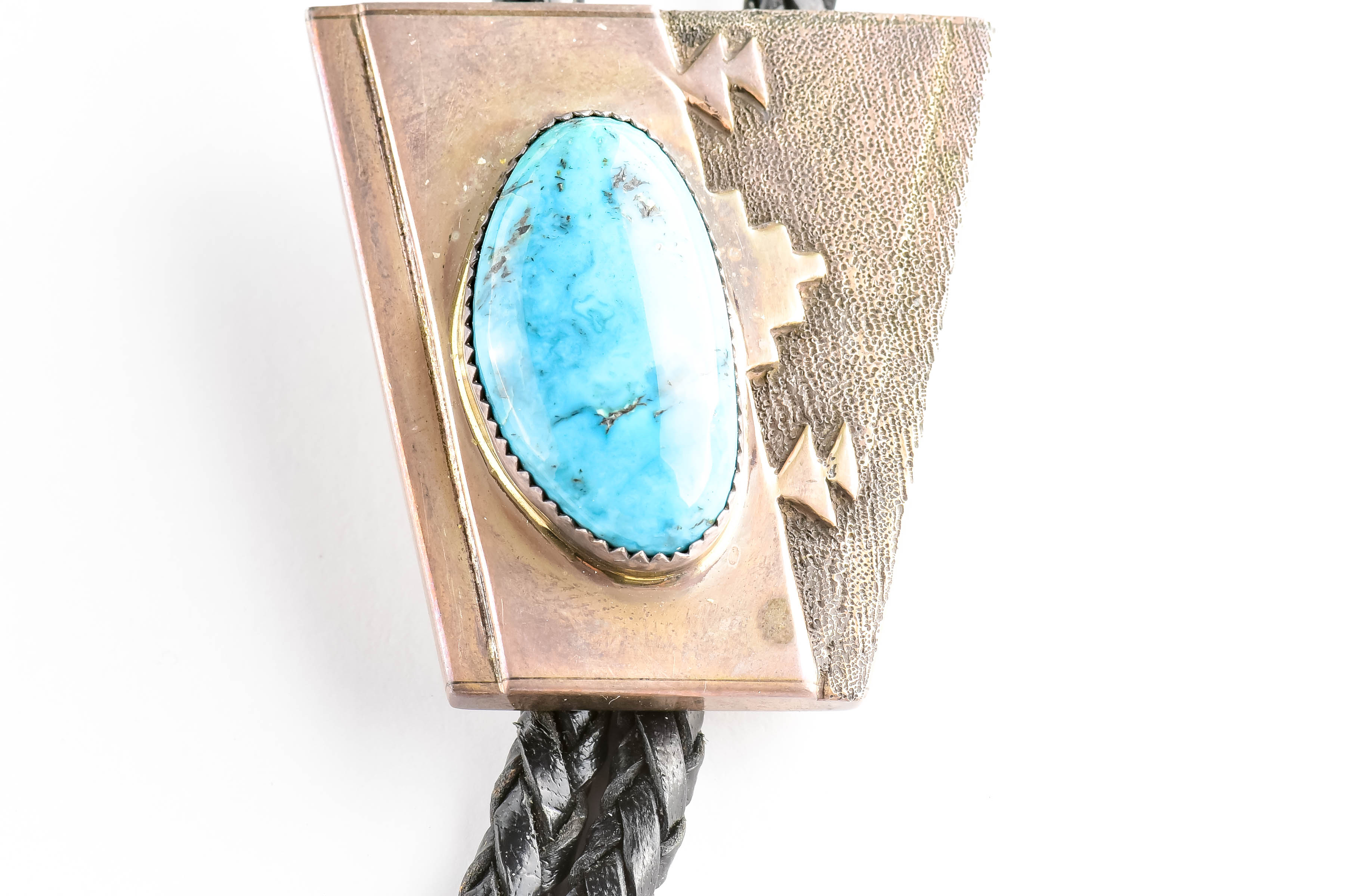 Bolo Tie with Sterling and Turquoise Slide