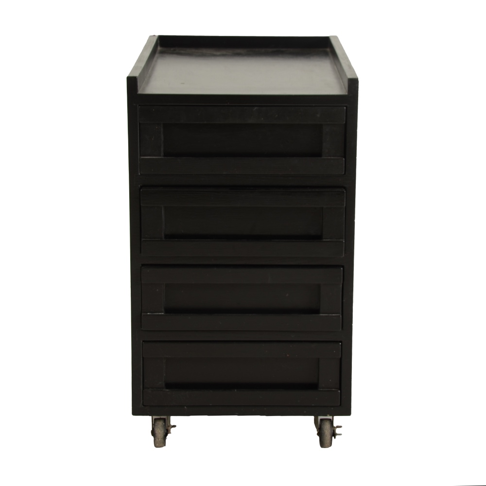 Handcrafted Black Art Cart