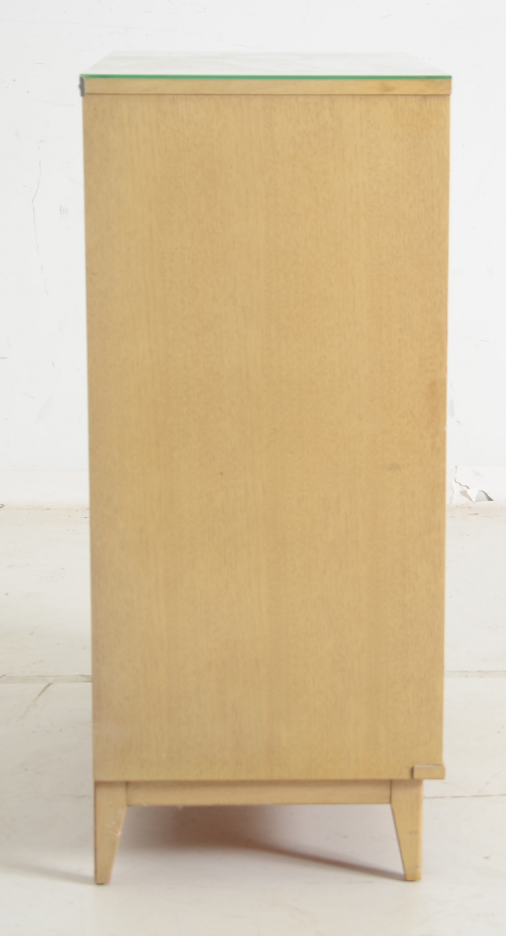 Mid Century Blonde Finish Walnut Veneer Dresser