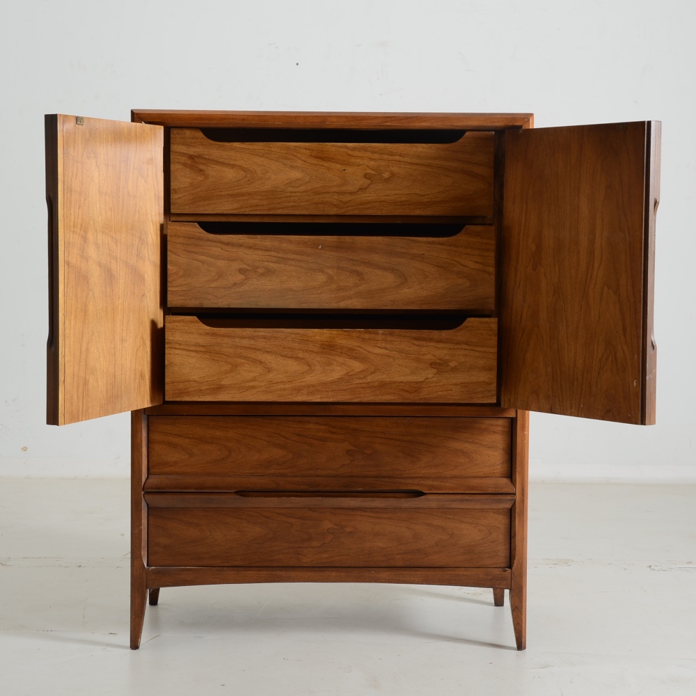 Walnut Laminate Tall Chest